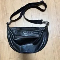 GREED黒 レザー ショルダーバッグ　本革
