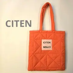<CITEN> CITEN パデッド トートバッグ オレンジ 大きい A4