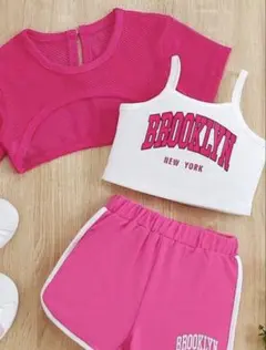 完売品！ SHEIN ピンク セットアップ　6-9M