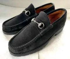 GUCCI グッチ ホースビットローファー 黒 38 スエード