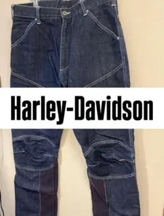 Harley-Davidson ビンテージ　デニムバイクパンツ 膝パッド付き