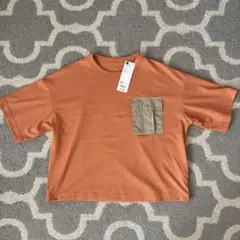 新品タグ付き　140㎝　GU ドライポケットボクシーT［5分袖］