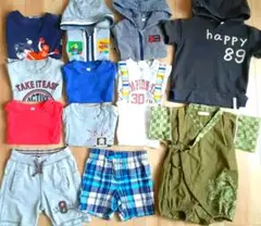 男の子　子ども服　春夏　まとめ売り 80cm　半袖　13点　甚平　浴衣