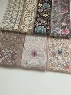 インド刺繍リボン　30cm セット ①