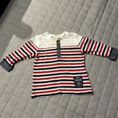 Moujonjon ストライプ 長袖Ｔシャツ 100