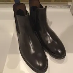 黒レザーサイドゴアブーツ　レインファブス　M