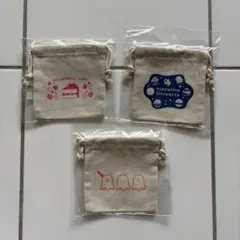 にっこりーノ　ポーチ　ミニ巾着　3点セット