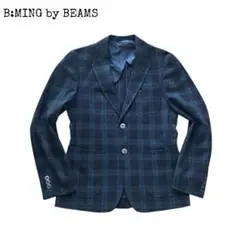 【美品】B:MING by BEAMS テーラードジャケット チェック 44