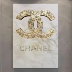 H192 アートポスター インテリア CHANEL ゴールド 大理石 可愛い