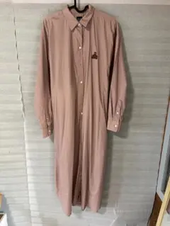 GAP ピンク シャツワンピース 長袖 ベルト付き