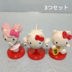 【チョコエッグ】ハローキティ　PEACH JOHN　飛行機　招き猫　3つセット