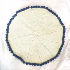 完成品　花束ブランケット　青薔薇
