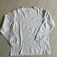 Hanes BEEFY-T Lサイズ ホワイト長袖カットソー