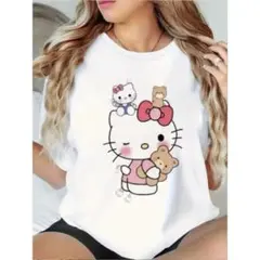 ハローキティ プリント Tシャツ Lサイズ