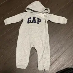 GAP フード付きグレーロンパース 80サイズ
