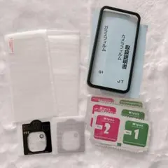 iPhone 15 ガラスフィルム カメラフィルム「2+2枚」