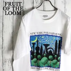 90s USA製 1995 NYフリーパークコンサート 前後プリントTシャツ