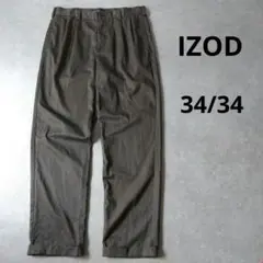 IZOD　チノパン　ツータックパンツ　ブラウン　古着　34/34