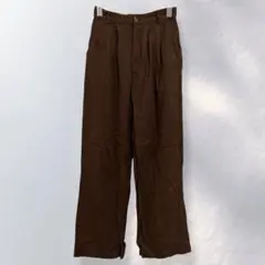 リフォーメーション タックワイドパンツ ハイウエスト シンプル ラフ《a708