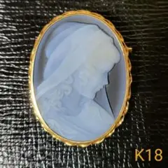 ❇️初売❇️Antique 金 18K アンティーク カメオブローチ ペンダント