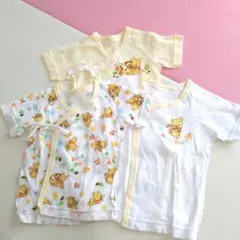 プーさん短肌着3枚セット　50〜60cm