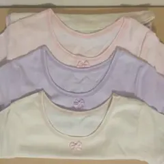 【未使用】ベルメゾン Tシャツ 肌着 下着 女の子 3枚 140 綿100%　②