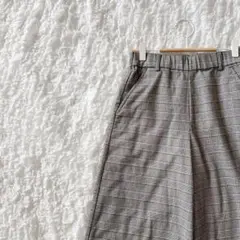♬グローブ glove チェック ワイド パンツ 秋冬 カジュアル ワールド