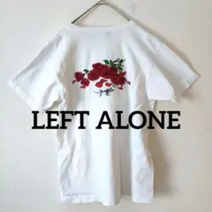 left Alone レフトアローン 刺繍 イラストTシャツ 花柄