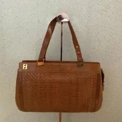 フェンディ FENDI ハンドバッグ 編み込み レザー