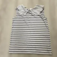 branshes ストライプ フリル襟 タンクトップ 150㎝