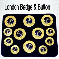 新品　London badge&button ブレザーボタンイギリス製　ゴールド London badge & buttonロンドン バッジ＆ボタン金釦ブレザー