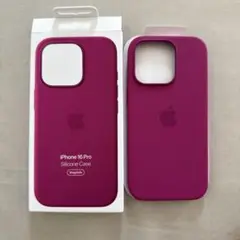 iPhone 16 Pro Apple純正シリコンケース フクシア