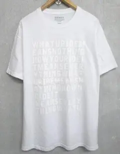 アイデンティファイ 美品 ロゴプリント メッシュ Tシャツ 白 サイズ 希少
