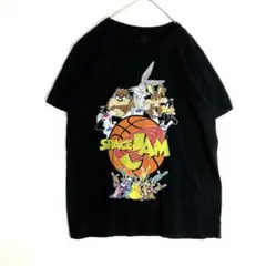 2985　スペースジャム　ルーニーテューンズ　バスケ　Tシャツ　半袖　黒