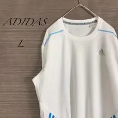 アディダス メンズ ランニングウェア L メッシュ ホワイト系 ストレッチ 長袖