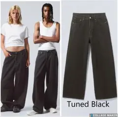 weekday astro baggy jeansブラックデニムw31 l32
