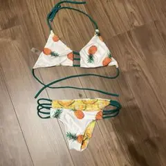 パイナップル柄 セパレート水着　ビキニ