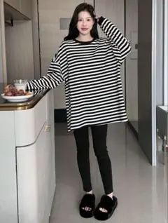 ルームウェア ストライプ オーバーサイズ ラウンジセット パジャマ 部屋着