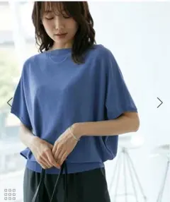 ロペピクニック　半袖ニット　ブルー