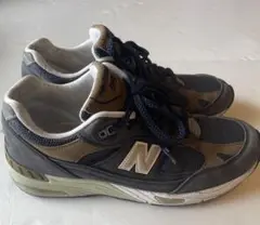 new balance 991DNBネイビー/ブラウン