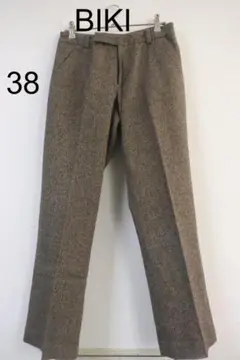 プロフ必読BIKIウールカシミヤアンゴラパンツ/高級高品質良品38