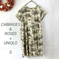 CABBAGES&ROSES×UNIQLO　半袖チュニック コットン　S
