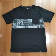 Mossimo Vネック Tシャツ メンズ Lサイズ 黒