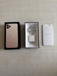 iPhone 11 Pro maxゴールドの空箱、 充電器付き