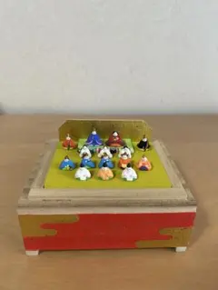 収納木箱雛　龍虎作　雛人形