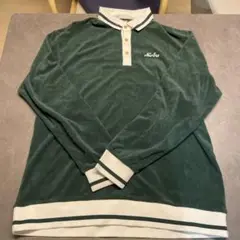 New Era Golf 長袖ポロシャツ ダークグリーン