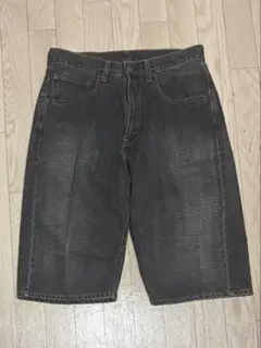 levi's 569 ブラック ハーフ デニムパンツ 32