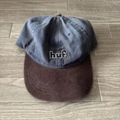HUF ネイビー ブラウン キャップ