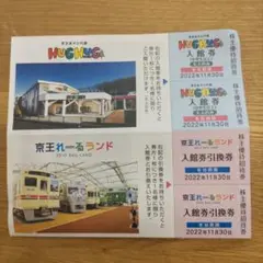 京王あそびの森 ハグハグ 京王れーるランド 入館券 入場券チケット 株主