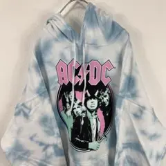 USA古着 ACDC タイダイ パーカー バンド